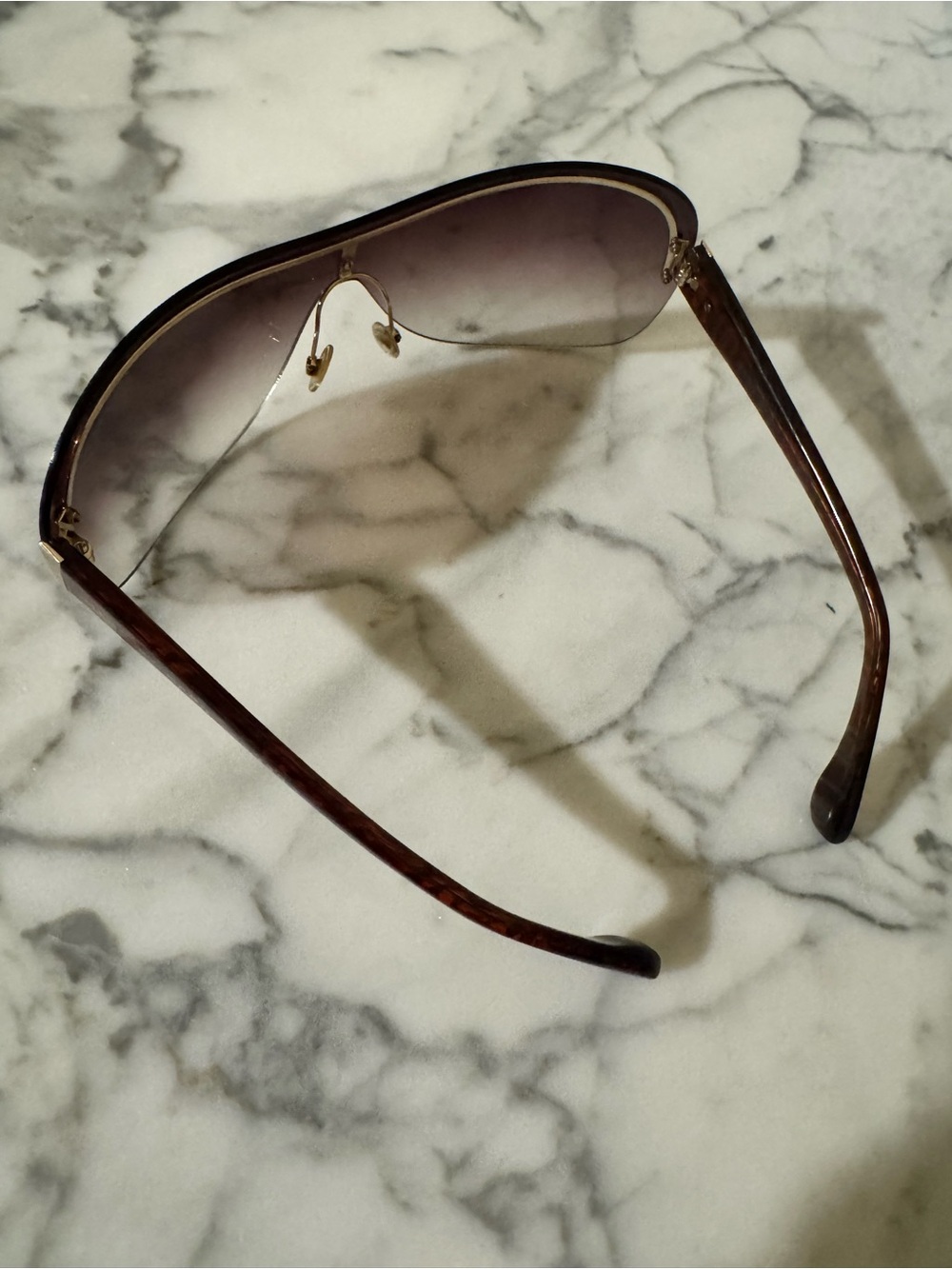 Marc by Marc Jacobs Y2K Oversized Shield Sunglasses - Brown Gradient - Picture 4 of 8